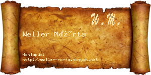 Weller Márta névjegykártya