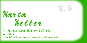 marta weller business card